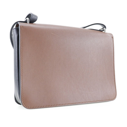 BURBERRY Shoulder Bag Calfskin Brown, Black By color D ring Women