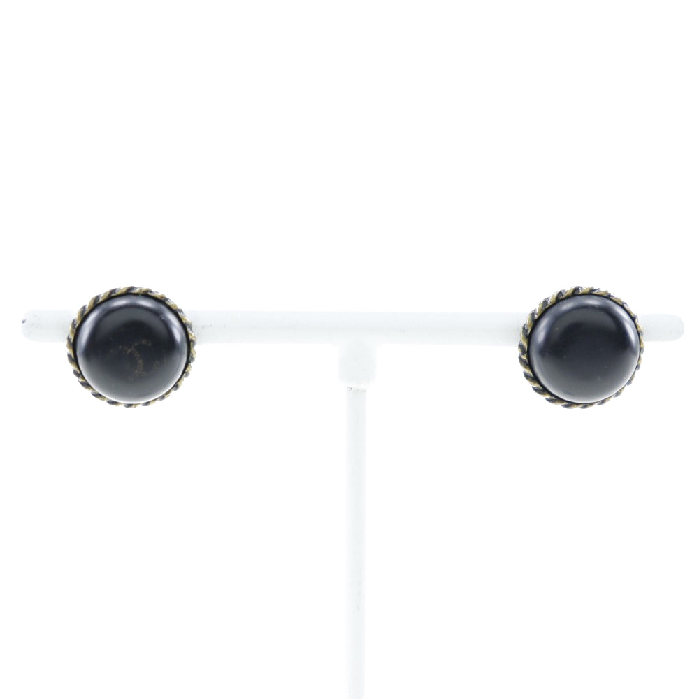 CHANEL Pierce metallic black COCO Mark Women(Unisex)