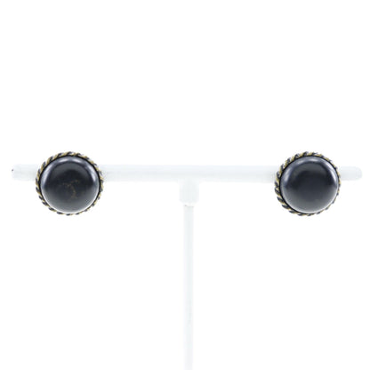 CHANEL Pierce metallic black COCO Mark Women(Unisex)