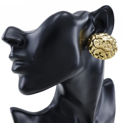 CHANEL Earring Plated Gold gold vintage Matrasse COCO Mark Women