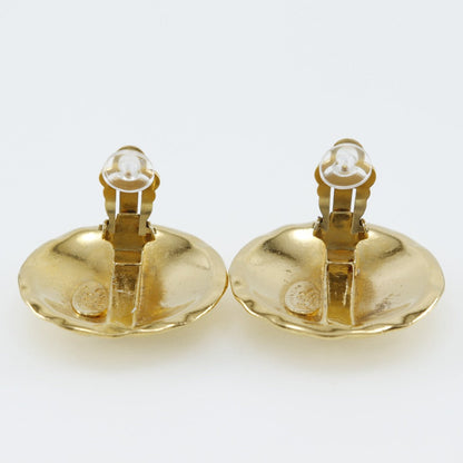 CHANEL Earring Plated Gold gold vintage Matrasse COCO Mark Women