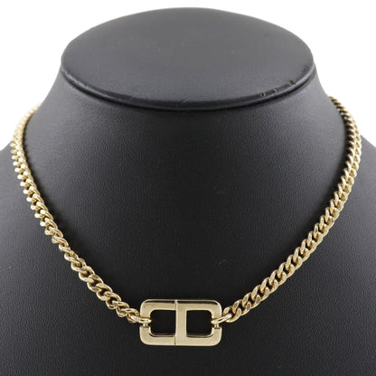 Christian Dior Necklace Plated Gold gold CD logo Bure Rubbed t-set Women
