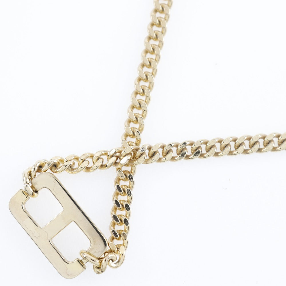 Christian Dior Necklace Plated Gold gold CD logo Bure Rubbed t-set Women