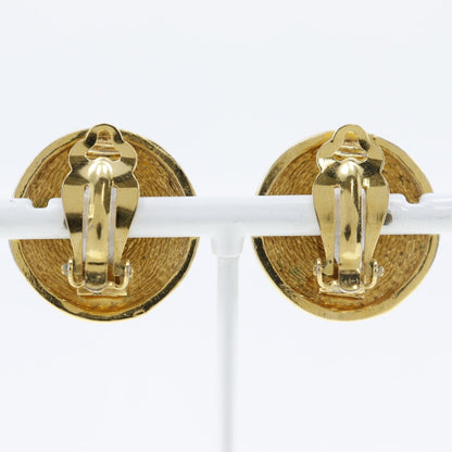 CHANEL Earring Plated Gold gold vintage Matrasse COCO Mark Women