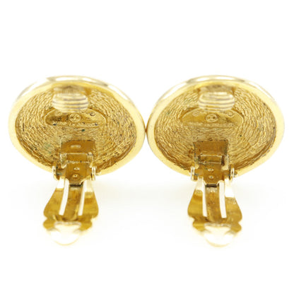 CHANEL Earring Plated Gold gold vintage Matrasse COCO Mark Women