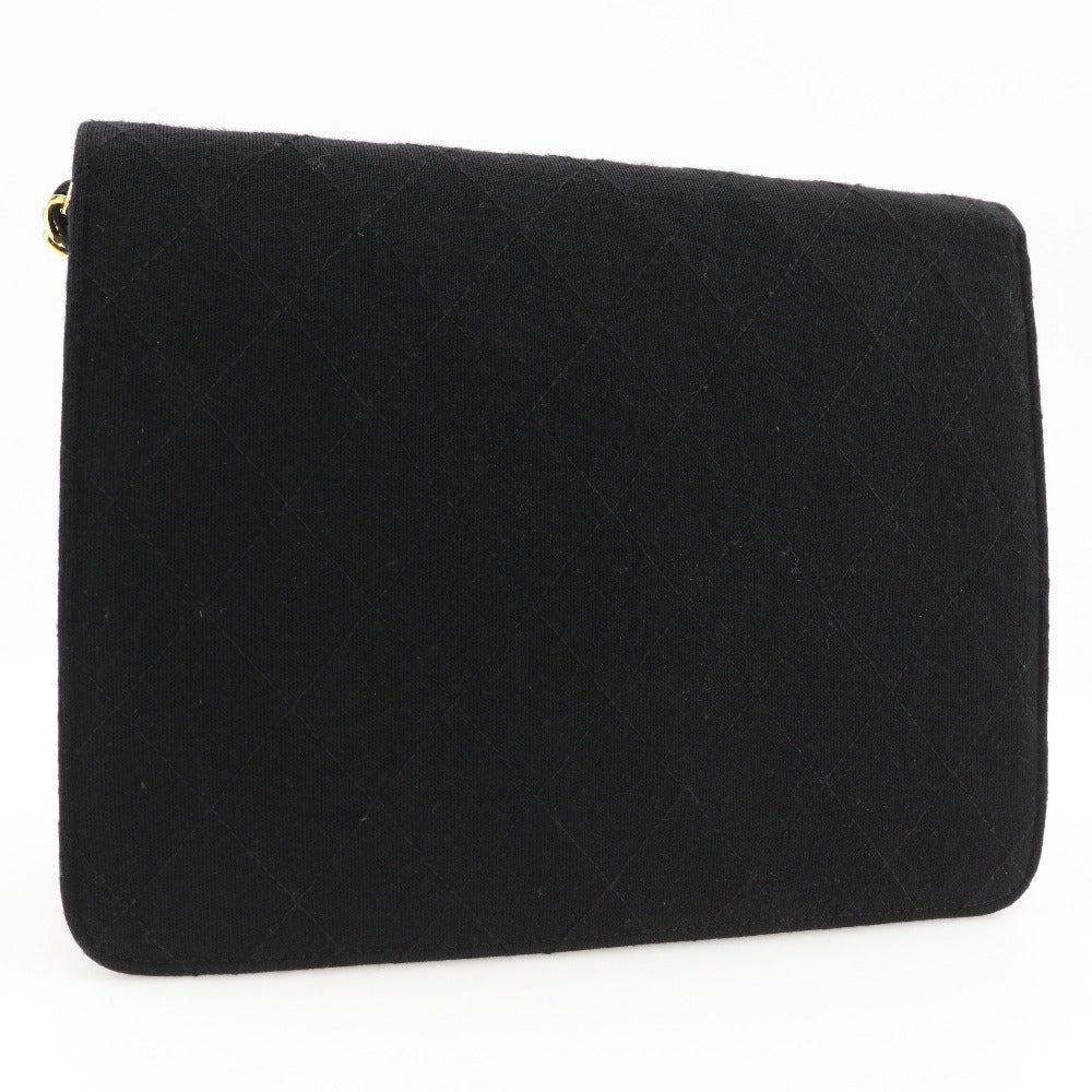 CHANEL Shoulder Bag cotton black Matrasse ChainShoulder Women