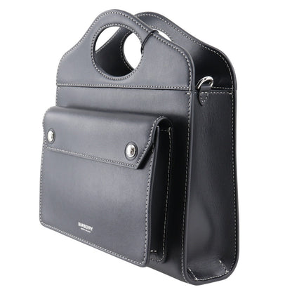 BURBERRY Handbag 8040892 leather black 2WAYShoulder Women