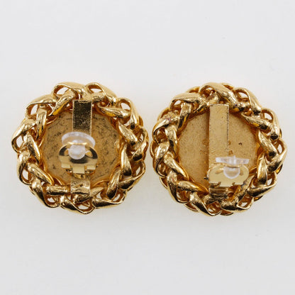CHANEL Earring Plated Gold gold vintage logo COCO Mark Women
