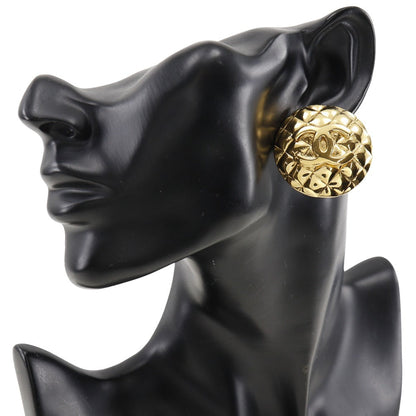 CHANEL Earring Plated Gold gold Matrasse COCO Mark Women