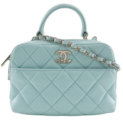 CHANEL Handbag Calfskin light blue 2WAYShoulder Matrasse Trendy COCO Mark Women