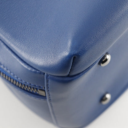 CHANEL Handbag Calfskin Blue 2WAYShoulder Trendy Bowling Bag Women