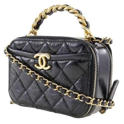 CHANEL Handbag lambskin black 2WAYShoulder Matrasse Mini handbag Women