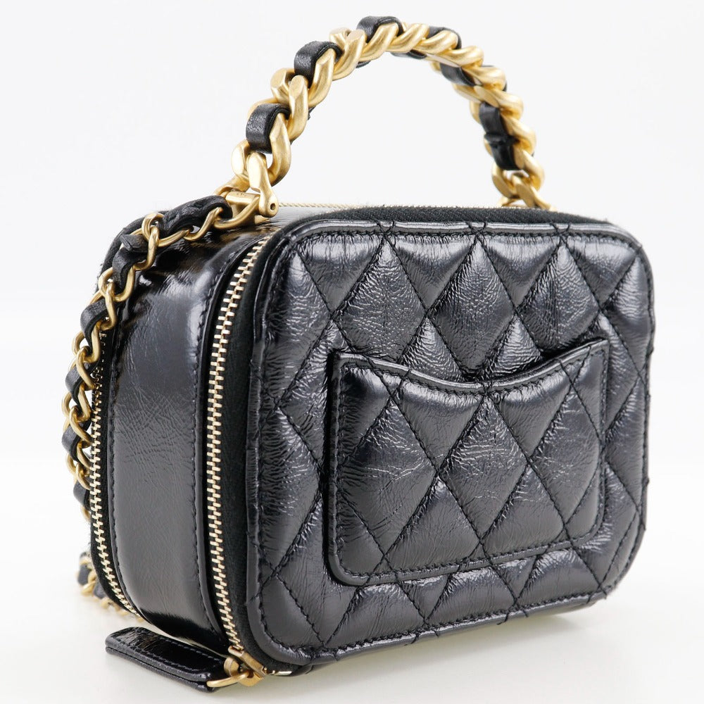 CHANEL Handbag lambskin black 2WAYShoulder Matrasse Mini handbag Women