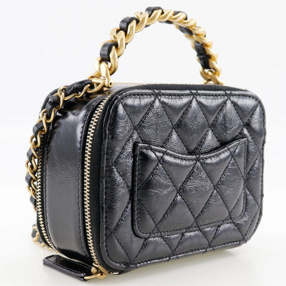 CHANEL Handbag lambskin black 2WAYShoulder Matrasse Mini handbag Women