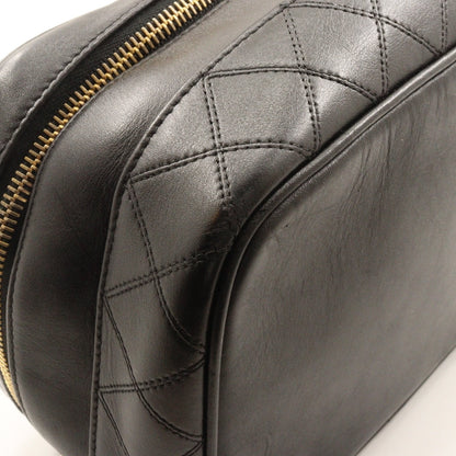 CHANEL Pouch lambskin black Handbag Bicolole Vanity Women