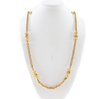CHANEL Necklace Plated Gold gold vintage long Women