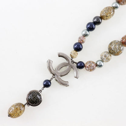 CHANEL Necklace Metal, Faux Pearl, Rhinestone multicolor COCO Mark Women