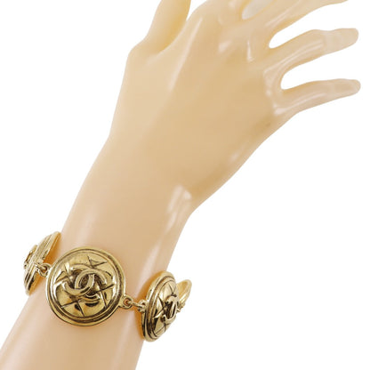 CHANEL bracelet Plated Gold gold vintage Matrasse COCO Mark Women