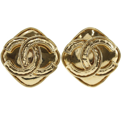 CHANEL Earring Plated Gold gold vintage COCO Mark Women