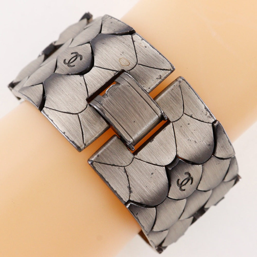 CHANEL bracelet metallic Silver COCO Mark Women