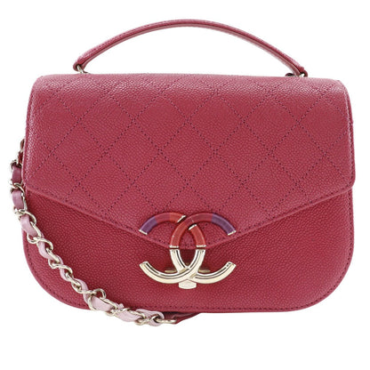 CHANEL Handbag A93659 Caviar skin pink 2WAYShoulder COCO Mark top handle Women