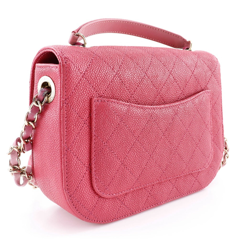 CHANEL Handbag A93659 Caviar skin pink 2WAYShoulder COCO Mark top handle Women