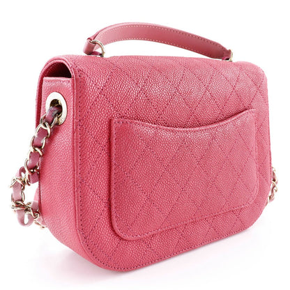 CHANEL Handbag A93659 Caviar skin pink 2WAYShoulder COCO Mark top handle Women