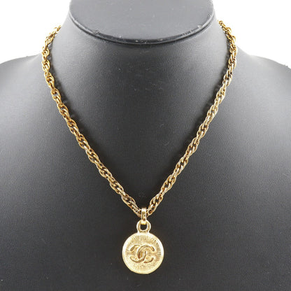 CHANEL Necklace Plated Gold gold vintage COCO Mark Women
