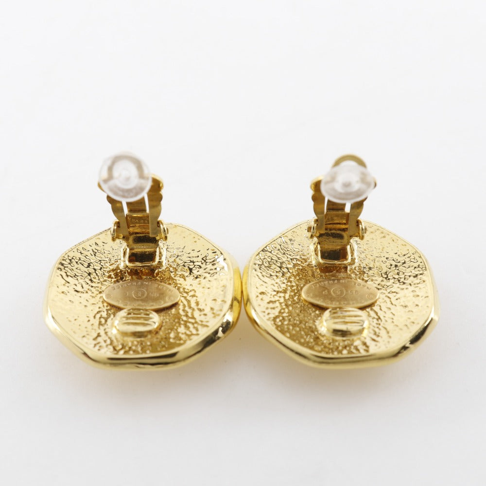 CHANEL Earring Plated Gold gold vintage COCO Mark Women