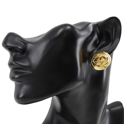 CHANEL Earring Plated Gold gold vintage COCO Mark Women