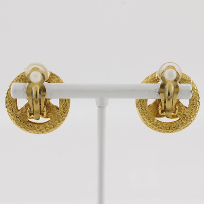 CHANEL Earring Plated Gold gold vintage COCO Mark Women