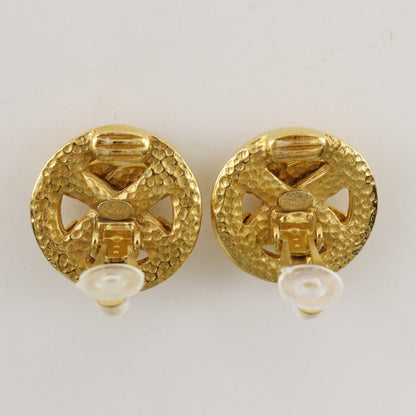 CHANEL Earring Plated Gold gold vintage COCO Mark Women
