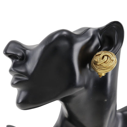 CHANEL Earring Plated Gold gold vintage COCO Mark Women
