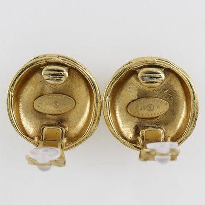 CHANEL Earring Plated Gold gold vintage COCO Mark Women