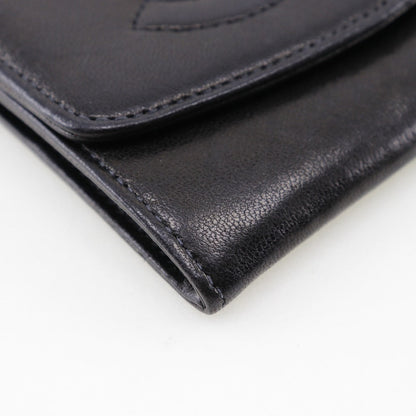 CHANEL Coin case lambskin black vintage COCO Mark Women