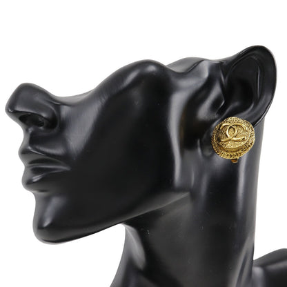 CHANEL Earring Plated Gold gold vintage COCO Mark Women