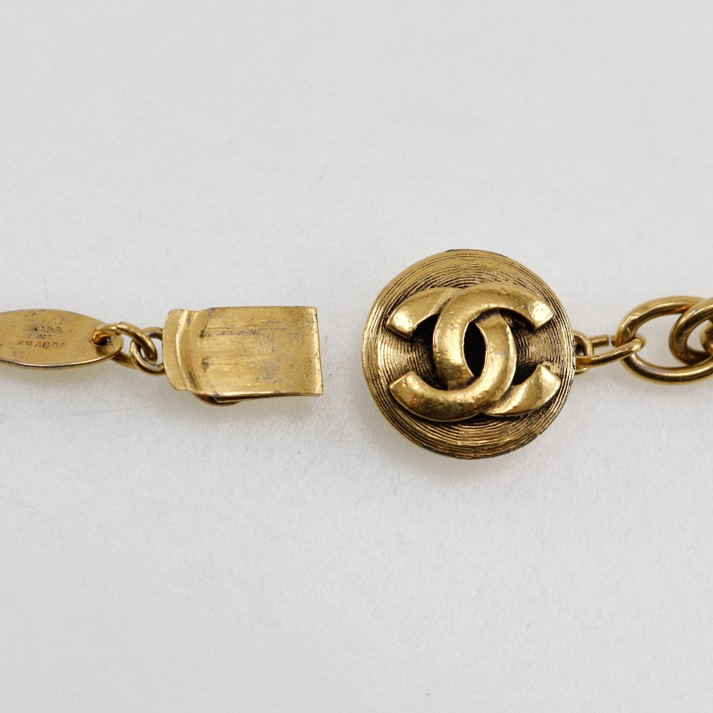 CHANEL Necklace Plated Gold gold vintage Long chain Women