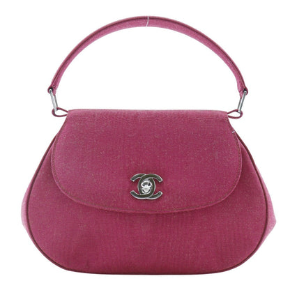 CHANEL Handbag cotton pink Party bag Mini Coco Handle Women
