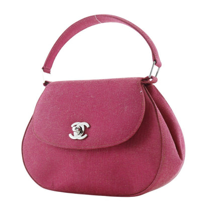 CHANEL Handbag cotton pink Party bag Mini Coco Handle Women
