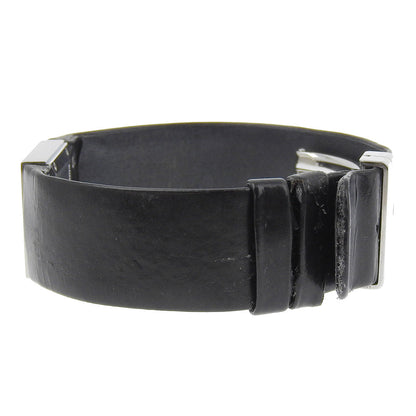CHANEL Watches Quartz H0116 Stainless Steel , Embossed Leather Silver Matrasse black dial Women