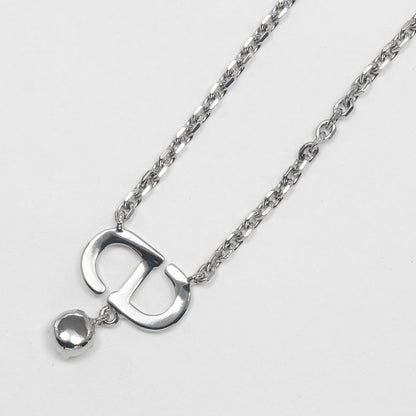Christian Dior Necklace Rhinestones, Metal Silver Petit CD
