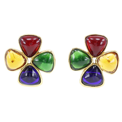 CHANEL Earring Plated Gold gold Gripoa Women