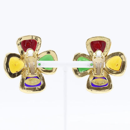 CHANEL Earring Plated Gold gold Gripoa Women