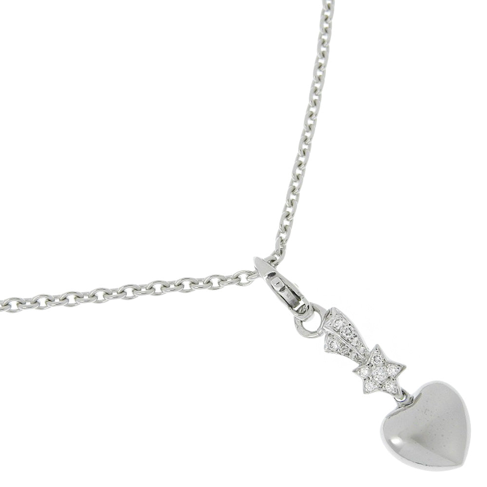 CHANEL Necklace K18 white gold Silver comet Women