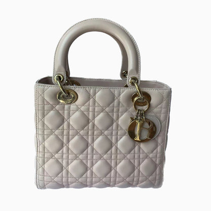 Lady Dior Pink Cannage Leather Medium