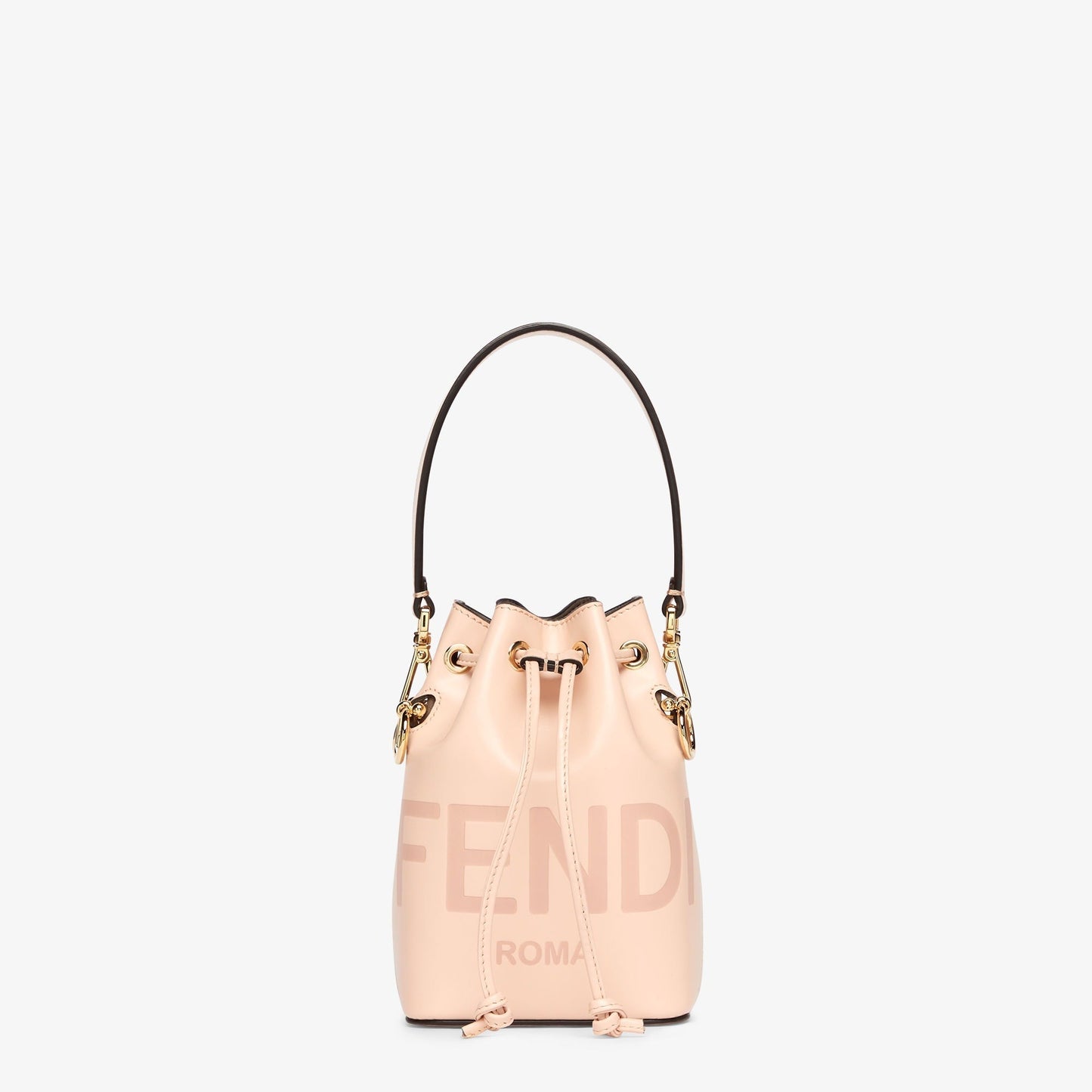 Fendi Mon Tresor Pale Pink Leather Mini Bucket Bag