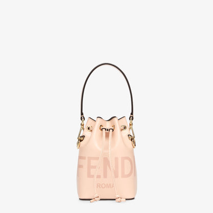 Fendi Mon Tresor Pale Pink Leather Mini Bucket Bag