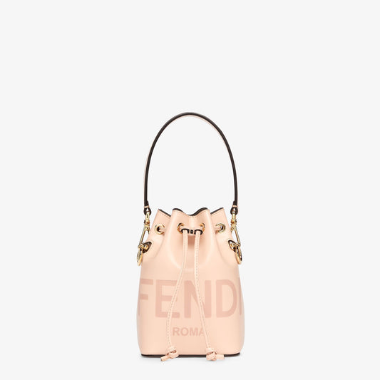 Fendi Mon Tresor Pale Pink Leather Mini Bucket Bag
