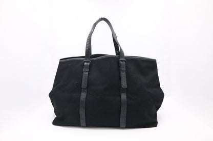 Bottega Veneta Travel Tote in Black Canvas