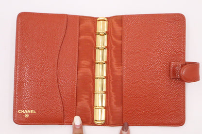 Chanel Agenda PM in Orange Caviar Leather